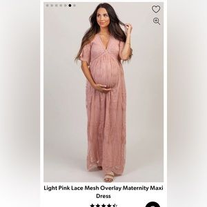 PINK BLUSH MATERNITY pink dress. Maternity shoot dress. Pink baby shower dress